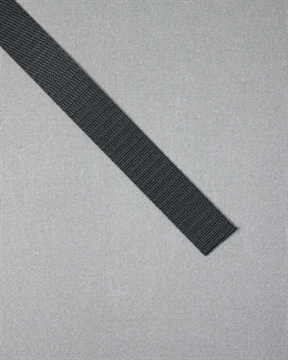 Webbingband Polyester - 20mm Svart (Tunt)