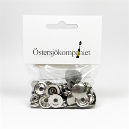 Tryckknapp - Set om 10st Förnicklad Mässing